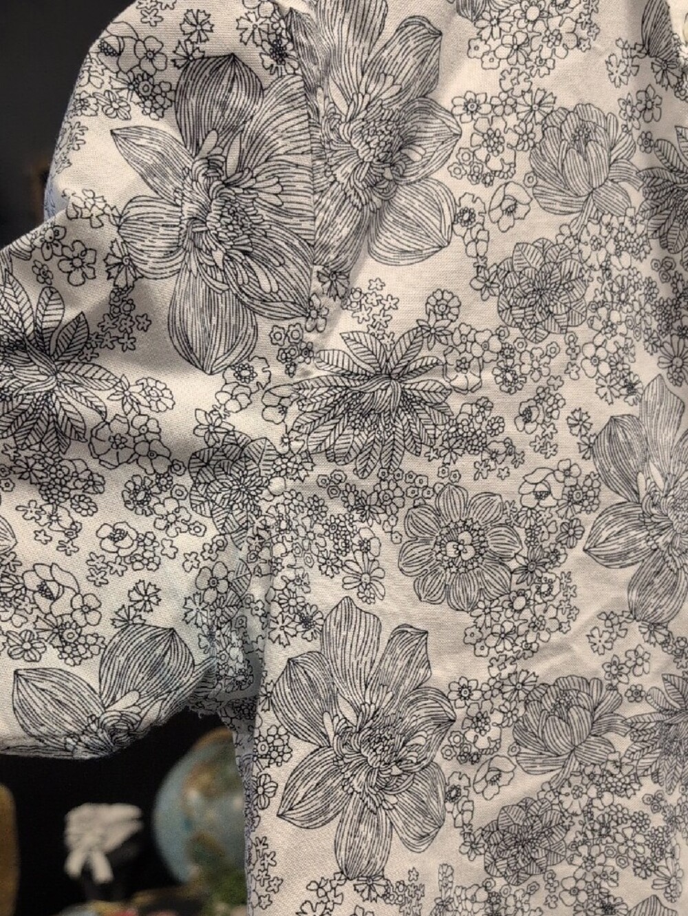 Original Penguin Black And White Floral Short-Sleeve Button-Down Shirt - Picture 3 of 9